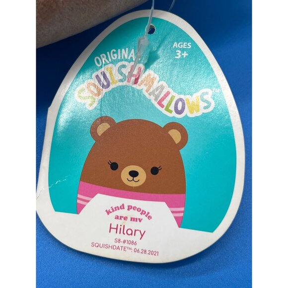 Squishmallows Hilary The Bear Kind People Are My Kind of People Plush Toy 8" - Picture 6 of 6